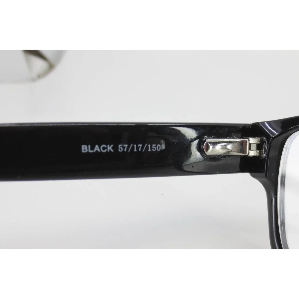 Modern Slick Black Rectangular Eyeglasses Frames 57-17-150 Full Rim Eyewear